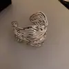 Pulsera Irregular Cóncava Retro Europea y Americana, Pulsera de Diseño Exagerado Personalizada, Pulsera Elegante Simple y de Moda Nicho