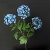 Bolas de Flores Artificiales de Madera Bordadas de 3 Cabezas Transfronterizas Arreglo de Boda Ventana Decoración del Hogar Accesorios para Disparos Flores Artificiales Flores Artificiales