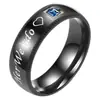 Moda Europea y Americana Nuevo Anillo de Pareja con Diamantes Incrustados en Relieve Su Loco Ella Rara Loco Raro