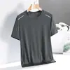 2026 Nuevo Fabricante Fuente Camiseta para Hombre de Manga Corta Versátil Casual Estampada Cuello Redondo Talla Grande Verano Holgada Transpirable Malla