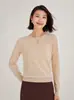Suéter de Cashmere Novo com Gola Redonda para Mulheres Outono e Inverno 2026, Suéter de Lã Estilo Básico Clássico, Suéter de Malha com Manga Longa para Camada Base