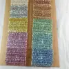 Tela con Estampado Metálico Recubierta de Hierba PP, Patrón Tejido, Patrón de Esterilla de Paja, Patrón de Espiga Perlado, Tela Jacquard Hueca para Fabricación de Bolsas