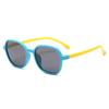 Gafas de sol para niños (2024), de silicona suave, polarizadas, con protección UV, para viajes, con elegante montura poligonal generosa.