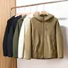 Sudadera con capucha y cremallera de forro polar para hombre, de alta densidad, doble cara, cortavientos y cálida, para exteriores, con forro polar adicional y capa exterior engrosada