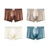 Ropa Interior de Seda Helada Fresca de Verano para Hombre Pantalones con Aire Acondicionado Cómodos Transpirables Suaves de Cintura Media Boxer Talla Grande Boxer para Hombres Jóvenes
