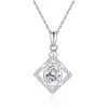 Colgante de moda para el día a día, Colgante de circonita moderno, Accesorio de collar para mujer, Plata de ley S925 versátil de lujo ligero, Joyería popular
