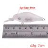 Cuerpo en blanco para VIB de grasa de roca Mino al por mayor, se puede ensamblar, señuelo de plástico en blanco sin pintar, DIY