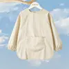 Babeiro Infantil Macacão de Verão Impermeável à Prova de Manchas Sem Mangas Leve Respirável 3-6 Anos Roupas de Usar ao Contrário