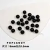 Colección de Cuentas Redondas Acrílicas de Color Sólido Pulsera Collar Cadena para Teléfono Móvil Cuentas Agujero Recto Básico Joyería Colorida Cuentas Sueltas