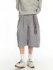Diseño de Corbata de Nicho de Alta Gama Retro Americano con Colgante Curvo, Pantalones Caídos, Pantalones Casuales Cropped Unisex, Modernos