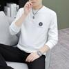Moletom Grosso Jacquard Outono Alta Qualidade Masculino Tendência Manga Longa Camiseta Cabeça de Tigre Masculina