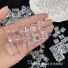 Cubos de hielo de imitación acrílicos no porosos para manualidades cubos de hielo luz nocturna pulsera cadena de teléfono móvil colgante para coche joyería accesorios con cuentas al por mayor