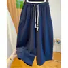 Moda Femenina Nueva Verano 2026 Corte Holgado Cordón Cintura Elástica Pantalones de Guadaña Cintura Alta Versátiles Casuales Modernos