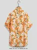 Camisa de Flores Hawaianas Traje de Playa Verano Delgado Sanya Viaje Pareja Hombre y Mujer Talla Grande Pantalones Casuales Sueltos