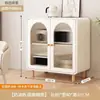 Aparador moderno minimalista estilo creme para cozinha de casa, armário integrado de parede, adega para sala de estar, armário de armazenamento