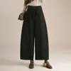 Pantalones Banana de Pierna Ancha de Cintura Alta Elegantes para Mujer 2026 Otoño Nuevo Estilo Sueltos Adelgazantes Cortos Moda Versátiles Casuales
