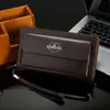 Bolso de Mano para Hombre Bolso de Mano de Negocios para Hombre con Doble Cremallera Gran Capacidad Bolsa para Teléfono Móvil Bolso de Mano para Hombre Comercio Exterior Transfronterizo Venta al por Mayor