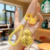 Llavero de Bolsita de la Suerte de Oro Puro 999 Estilo Dibujos Animados para Mujeres, Cadena para Teléfono Móvil, Colgante para Bolsos, Decoración de Coche