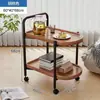 Mesa de centro pequena móvel, carrinho pequeno, mini estante de armazenamento para sala de estar e varanda, com rodas, mesa de cabeceira, mesa lateral, mesa redonda pequena