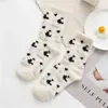 Meias de Veludo de Visão Novas para Outono e Inverno para Mulheres, Meias de Cano Médio de Vaca, Meias de Maternidade Quentes e Espessadas para Dormir em Casa, Meias de Chão para Meninas