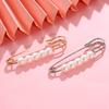Broche Pin de Perlas de Moda Nueva Europea y Americana Cinturón de Hombro para Mujer Cinturón de Etiqueta Pin Fijo Artefacto de Cintura Antiluz