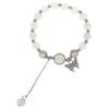 Pulsera de cristal ojo de gato imitación mariposa nueva para mujer pulsera antigua china de luz de luna estudiante red plateada cuentas al por mayor marea