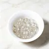 Cristal Natural Contas Soltas Quartzo Rutilado Prateado Titânio Dourado Contas Redondas Individuais Acessórios para Pulseiras DIY