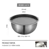 [Genuino de Fábrica] Cuenco Grueso de Acero Inoxidable Grado Alimenticio 304 para Batir Huevos en la Cocina y Cuenco para Lavar Platos en Casa