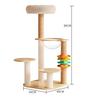 Árbol para gatos con plataforma giratoria y columna de agarre integrada, nido para gatos, torre grande para gatos, tablero rascador para gatos, plataforma de salto, suministros para gatos, estante de escalada para gatos