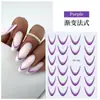 Pegatinas de Manicura Sencillas Nuevas con Degradado Francés Impermeables de Color Puro Adhesivos de Manicura Pegatinas Auxiliares para Uñas DIY Ins