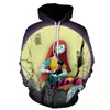 Sudadera con capucha y estampado digital 3D de payaso de Primavera y Otoño transfronteriza talla grande, suelta, casual, para hombre y mujer, con capucha