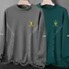 Camiseta base térmica de doble cara para hombre para otoño e invierno con cuello alto tipo tortuga, camiseta de manga larga con forro polar, camiseta interior de cuello medio