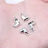 10x 14mm 0.82g plata antigua accesorios DIY material para colgante colgante de amor