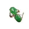 Huevo Seco Verde de Jade Anillo de Jade Anillo Vivo Esmeralda para Hombres y Mujeres Anillo Completamente Verde Joyería de Jade Venta al por Mayor