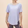 Ropa de Yoga Deportiva de Manga Corta para Mujer Primavera y Verano Holgada Fitness Running Secado Rápido Camiseta de Manga Corta Traje Transpirable de Pilates