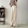 2026 Pantalones de Lino Fino de Verano de Alta Calidad con Caída Sueltos de Moda Casual de Pierna Ancha hasta el Suelo Largos