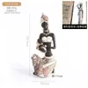 Estilo Campestre Americano Vintage Resina Creativo Figura de Hombre Negro Africano Decoración para Hogar de Diseñador Sala de Estar Escritorio Mesa de Café