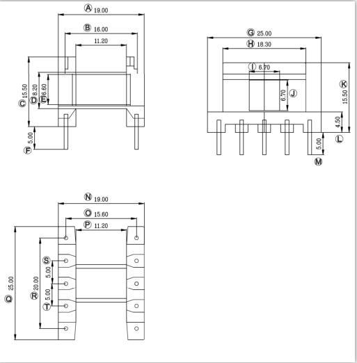 EE25 骨架卧式5+5 YTX-2519