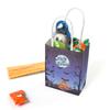Bolsa de papel para dulces de Halloween de tamaño pequeño en stock, mini bolsa de papel de cuero de vaca blanco colorido para artículos de regalo de fiesta temática de Halloween