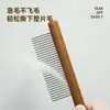 Peine para Mascotas, Peine de Dientes Finos, Peine para Pulgas, Peine para Quitar Pelo de Perros y Gatos, Peine de Madera Maciza, Peine Especial para Limpieza y Aseo de Mascotas