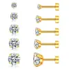 Set de Aretes de Tachuela para Mujer Adecuado para Múltiples Perforaciones Aretes de Tachuela de Circonita Cúbica de Alta Calidad Joyería para Mujer