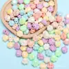 Garras de Gato Color Crema Agujero de 3 mm Cuentas Acrílicas Macarrón Bordado a Mano Agujero Recto Cuentas Sueltas Colgante de Bolsa Pulsera