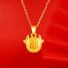 Pingente Zodíaco Boi Ouro Areia Vietnamita Cobre Banhado a Ouro Joia Pingente para Mulheres Ouro Imitado 3D Boi Multi-Ouro Fabricante Atacado