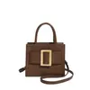 Bolso Pequeño Cuadrado Estilo Retro Hong Kong para Mujer 2026 Nuevo Bolso de Mano Cruzado Estilo Coreano Bolso de Hombro Texturizado de Color Puro Invierno