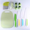 Faca plástica infantil para frutas conjunto faca de cortar legumes para jardim de infância educação infantil brinquedo de cortar bolo conjunto de facas