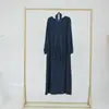Vestido Longo Básico de Cor Sólida Plus Size LR512