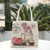 Bolso de Mano Estilo Étnico Bolso de Tela de Arena Bordado Bolso de Tela Mini Casual Fresco Bordado de Hilo Dorado por Ambos Lados Bolso Hanfu