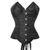 Bestseller transfronterizo estilo oscuro corsé de punta jacquard faja con cobertura de cadera y control de abdomen, corsé estilo corte con soporte de ballena
