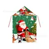 Capa Estampada de Natal Feita Sob Medida de Fábrica Papai Noel Rena Desenho Animado Animal Capa Christmascap