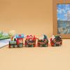 Decoraciones navideñas transfronterizas de tren pequeño, regalos navideños para niños, adornos de escritorio para ventana, pequeños regalos de madera al por mayor